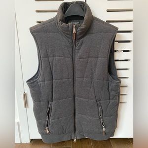 Bloomingdale’s Brand Men’s Grey Cotton Puffer Vest - Size Medium